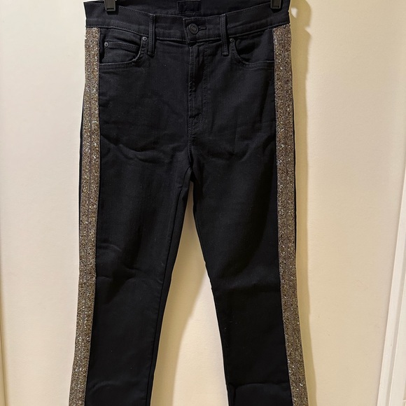 Mother Denim The Rascal Ankle Fray Guilty Flash Black Jeans - Picture 1 of 7